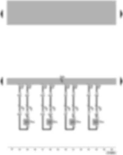 Wiring Diagram  VW PASSAT 2006 - Engine control unit - injectors for cylinders 1-4