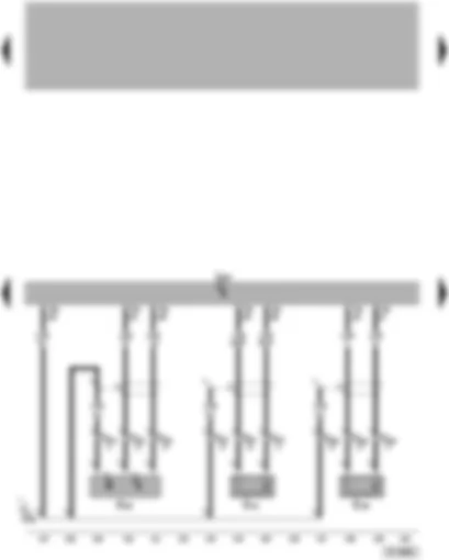 Wiring Diagram  VW PASSAT 2005 - Engine control unit - engine speed sender - knock sensors 1 and 2
