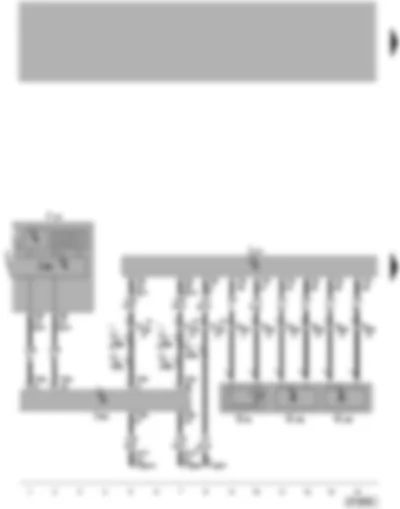 Wiring Diagram  VW PASSAT 2005 - Automatic gearbox control unit - dash panel insert - data bus diagnostic interface - multifunction display - self-diagnosis connection