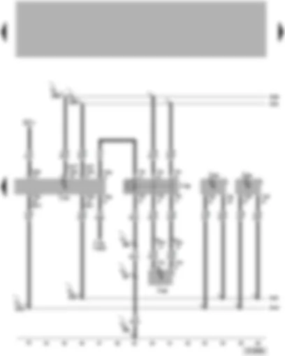 Wiring Diagram  VW PASSAT 2005 - Data bus diagnostic interface - control unit with display for radio and navigation - adaptive cruise control unit - electronic steering column lock control unit