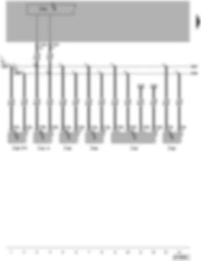 Wiring Diagram  VW PASSAT 2007 - Climatronic control unit - air conditioning system control unit - trailer detector control unit - convenience system central control unit - steering column electronics control unit