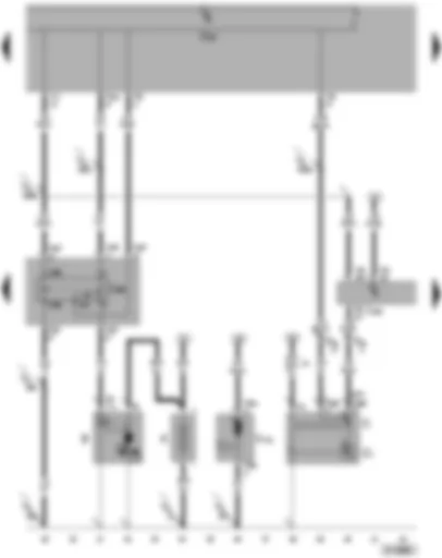 Wiring Diagram  VW PASSAT 2008 - Terminals 50 voltage supply relay - battery - starter - alternator - voltage regulator - engine control unit