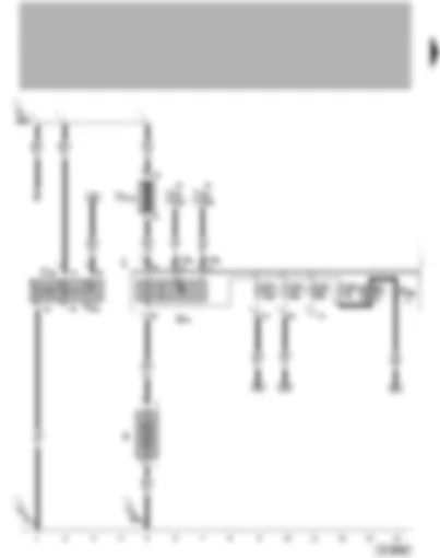 Wiring Diagram  VW PASSAT 2006 - Battery - main battery switch and isolation switch - terminal 30 wiring junction - wiring connector - suppression filter