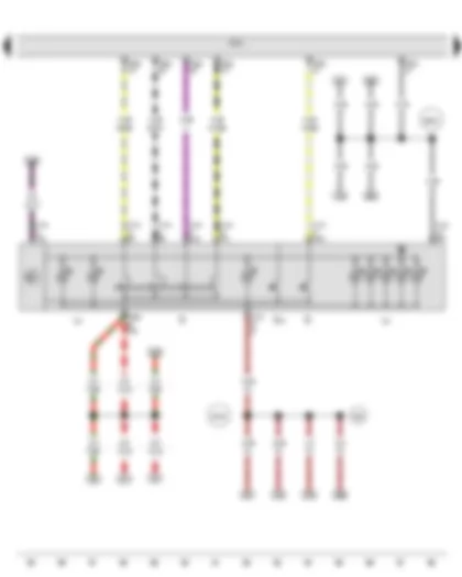 Wiring Diagram  VW PASSAT 1983 - Light switch - Fog lamp switch - Rear fog lamp switch - Vehicle electrical system control module