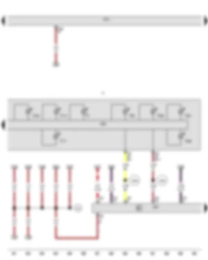 Wiring Diagram  VW PASSAT 1983 - Vehicle electrical system control module - Data bus on board diagnostic interface - Instrument cluster