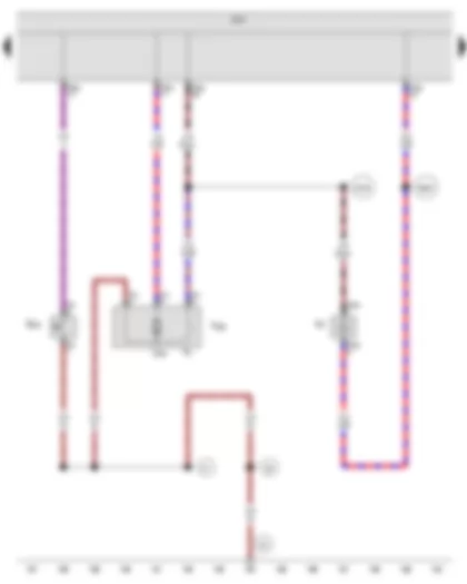 Wiring Diagram  VW PASSAT 1983 - Release button in rear lid handle - Luggage compartment lamp switch - Rear lid lock unit - Vehicle electrical system control module - Rear lid opening motor - Luggage compartment lamp