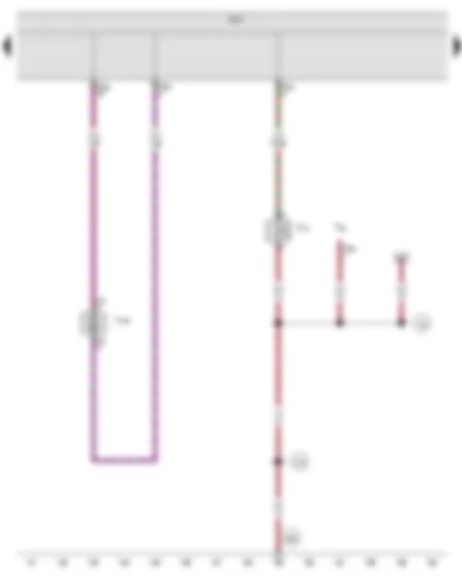 Wiring Diagram  VW PASSAT 1983 - Alarm horn - Vehicle electrical system control module - Fuel filler door unlock motor