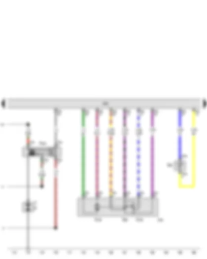 Wiring Diagram  VW PASSAT 1983 - Engine coolant temperature sensor - EPC throttle drive - Throttle valve control module - Engine control module - Ignition coil 5 with power output stage - Spark plug connectors