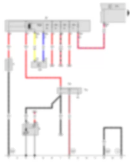 Wiring Diagram  VW PASSAT 1983 - Battery - Starter - Airbag control module - Vehicle electrical system control module - Fuse panel F - Terminal 30 wire junction - Battery jump start terminal