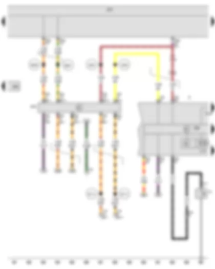 Wiring Diagram  VW PASSAT 1983 - Data bus on board diagnostic interface - Engine control module - Instrument cluster - Electronic power control malfunction indicator lamp