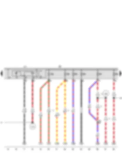 Wiring Diagram  VW PASSAT 2012 - Terminal 30 voltage supply relay - Fuse holder B