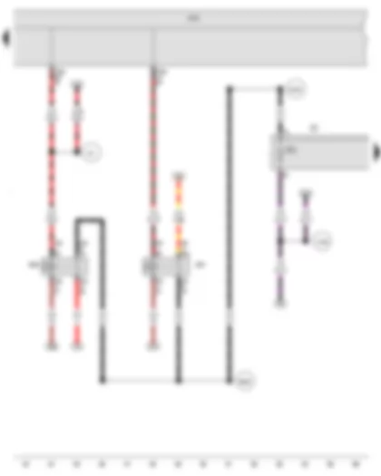 Wiring Diagram  VW PASSAT 1983 - Vehicle electrical system control module - Terminal 15 power supply relay 2 - Terminal 50 power supply relay - Fuse panel C