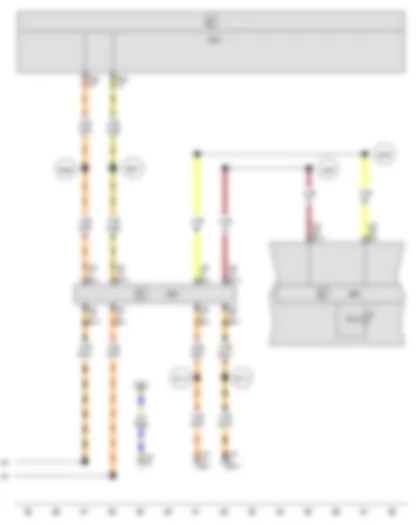 Wiring Diagram  VW PASSAT 1984 - Instrument cluster control module - Vehicle electrical system control module - Data bus on board diagnostic interface - Airbag indicator lamp