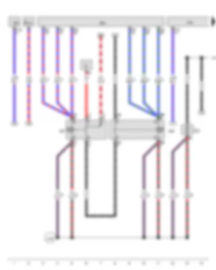 Wiring Diagram  VW PASSAT 2013 - Control unit for electronic steering column lock - Starter relay 1 - Starter relay 2