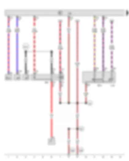 Wiring Diagram  VW PASSAT 2012 - Control unit for electronic steering column lock - Starter relay 1