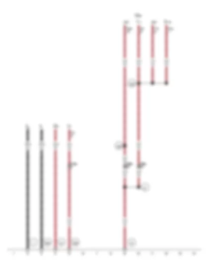 Wiring Diagram  VW PASSAT 2012 - Earth strap - battery - body - Earth point - lower part of right A-pillar - Earth point - lower part of left A-pillar - Earth connection - in rear right door wiring harness - Earth point - starter battery - Earth point - left A-pillar