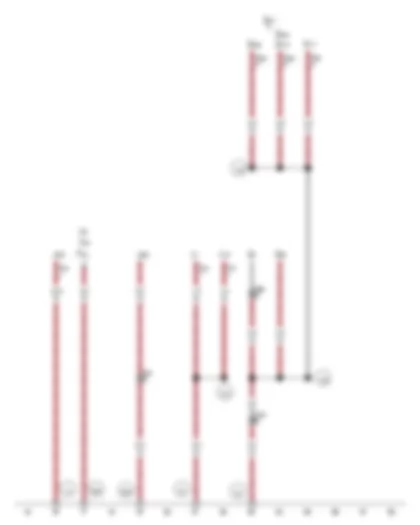 Wiring Diagram  VW PASSAT 2013 - Earth point - on left in engine compartment - Earth point - lower part of right A-pillar - Earth connection 2 - in seat adjustment wiring harness - Earth connection 3 - in seat heating wiring harness - Earth point 2 - left in engine compartment