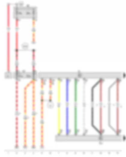 Wiring Diagram  VW PASSAT 2013 - Radio - Fuse holder B - Fuse holder C