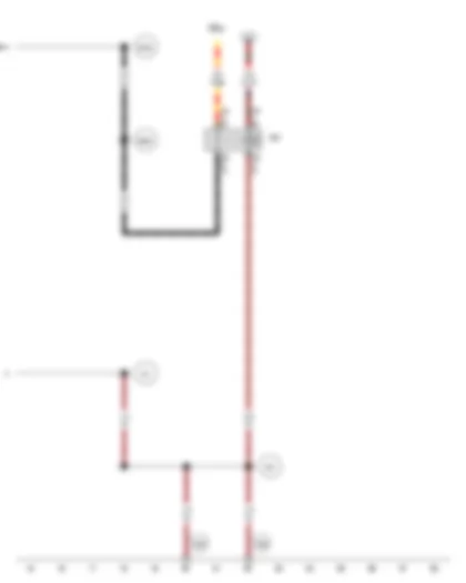 Wiring Diagram  VW PASSAT 1984 - Terminal 15 power supply relay 2 - Fuse 25 (on fuse panel B)