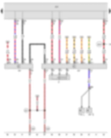 Wiring Diagram  VW PASSAT 1983 - Vehicle electrical system control module - Steering column electronics control module - Heating - ventilation and air conditioning relay via remote start