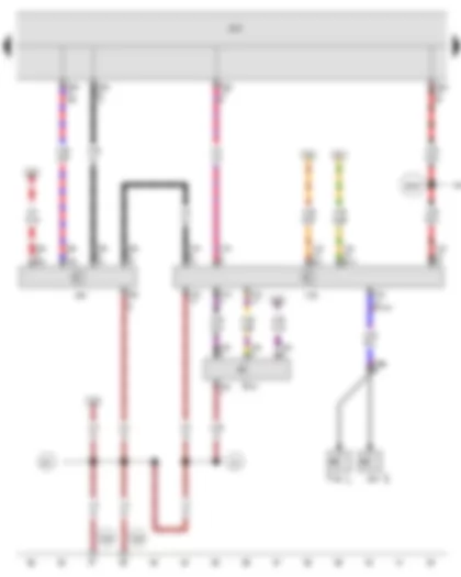 Wiring Diagram  VW PASSAT 1983 - Vehicle electrical system control module - Electronic steering column lock control module - Heating - ventilation and air conditioning relay via remote start