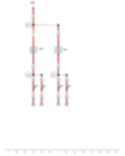 Wiring Diagram  VW PASSAT 1984 - Fuse 23 (on fuse panel B) - Fuse 35 (on fuse panel C) - Driver and front passenger seat circuit breaker
