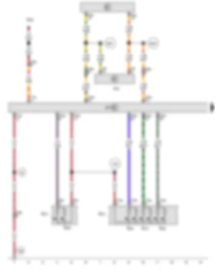 Wiring Diagram  VW PASSAT 1984 - Vehicle electrical system control module - Driver seat adjustment control module