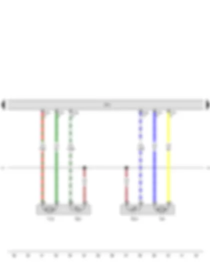 Wiring Diagram  VW PASSAT 1984 - Driver seat adjustment control module - Driver seat forward/back adjustment motor - Driver seat height adjustment motor