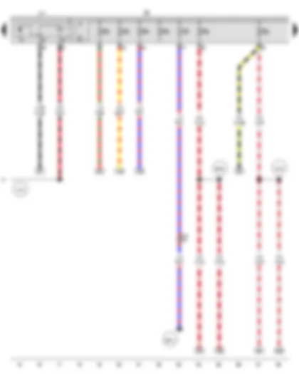 Wiring Diagram  VW PASSAT 2012 - Terminal 30 voltage supply relay - Fuse holder B