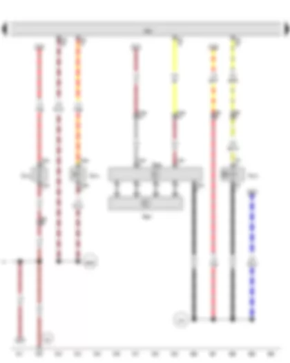 Wiring Diagram  VW PASSAT 2012 - Reducing agent level sender - Evaluation unit for reducing agent level - Engine control unit - Injector for reducing agent