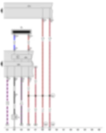 Wiring Diagram  VW PASSAT 2012 - Oil pressure switch - Control unit in dash panel insert - Onboard supply control unit