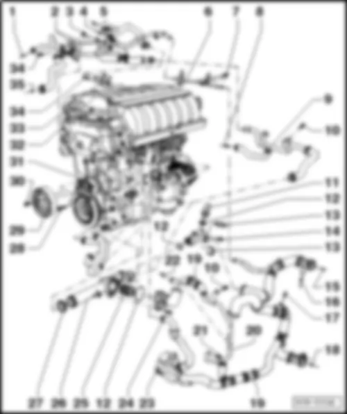 VW PASSAT 1983 EVAP System, Fuel Pump and Sensors Component Overview