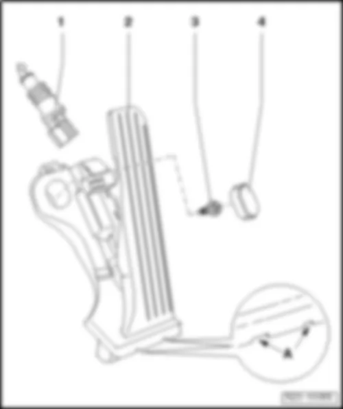 VW PASSAT 1983 Accelerator Pedal Module Component Overview