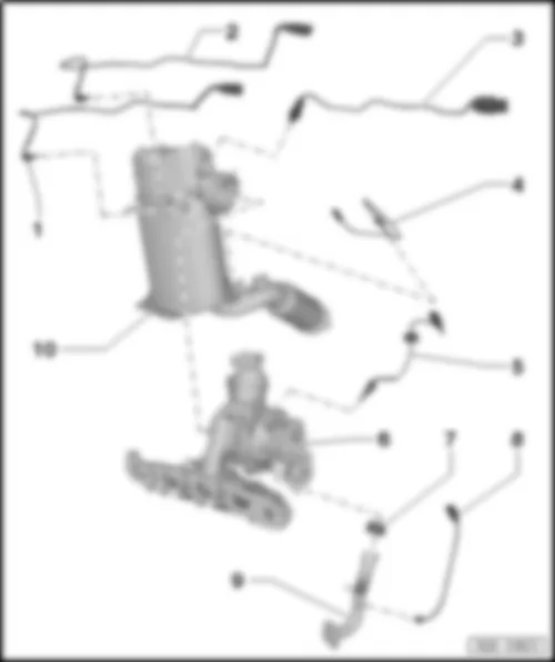 VW PASSAT 1983 Exhaust System Component Overview