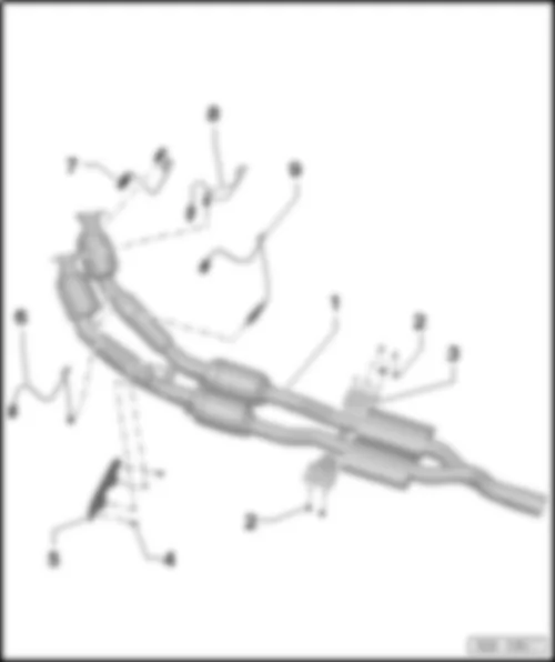 VW PASSAT 1983 Exhaust System Component Overview