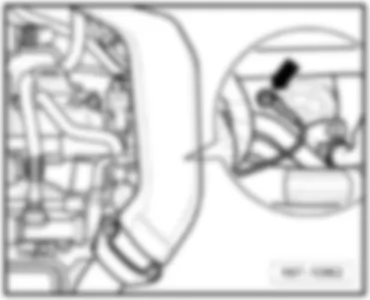 VW PASSAT 2010 Overview of earth points in engine compartment