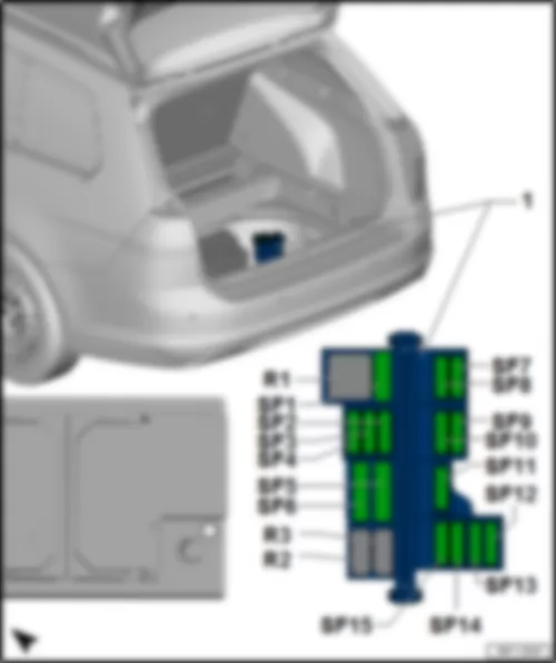 VW PASSAT 2015 Fitting location, fuse holder F SF