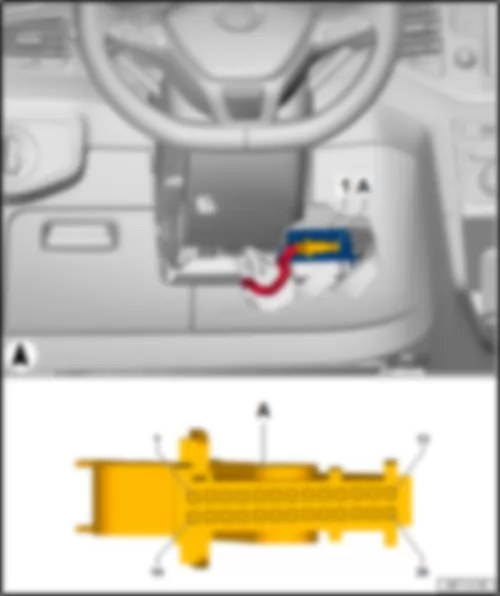 VW PASSAT 2015 Control unit for cornering light and headlight range control J745