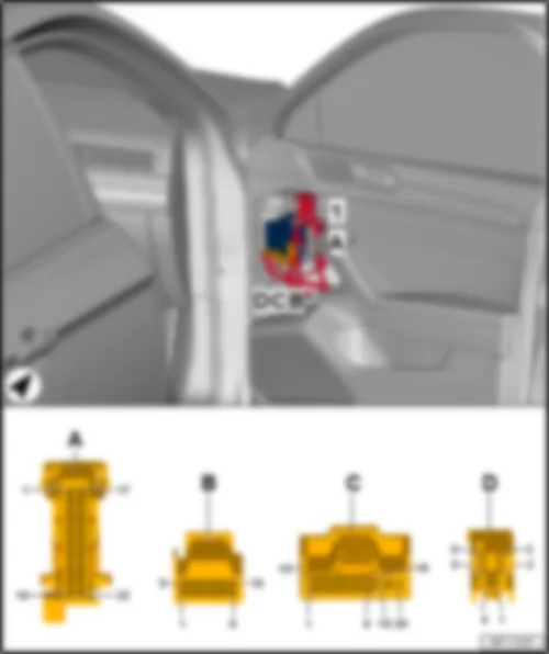 VW PASSAT 2017 Front passenger door control unit J387