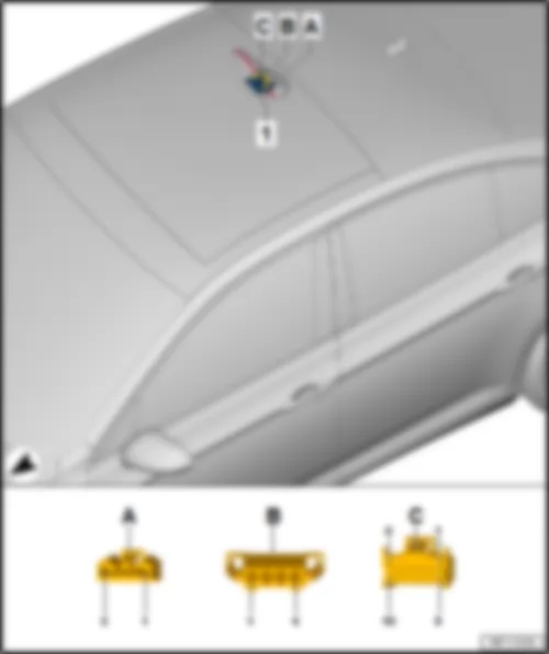 VW PASSAT 2015 Sliding sunroof adjustment control unit J245