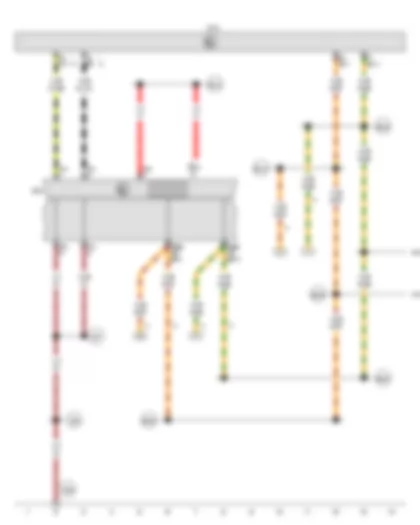 Wiring Diagram  VW PHAETON 2002 - Onboard supply control unit - Control unit for front display and information control panel