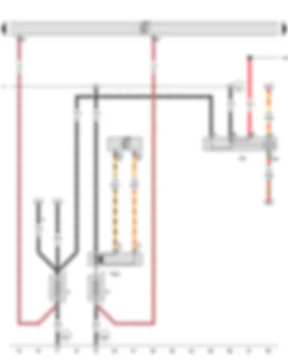 Wiring Diagram  VW PHAETON 2008 - Battery - Second battery - Battery parallel circuit relay