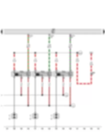 Wiring Diagram  VW PHAETON 2008 - Engine control unit - Ignition coil 4 with output stage - Ignition coil 5 with output stage - Ignition coil 6 with output stage