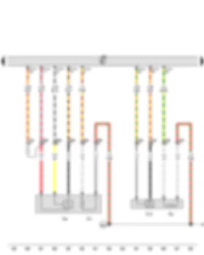 Wiring Diagram  VW PHAETON 2008 - Lambda probe - Lambda probe after catalytic converter - Engine control unit