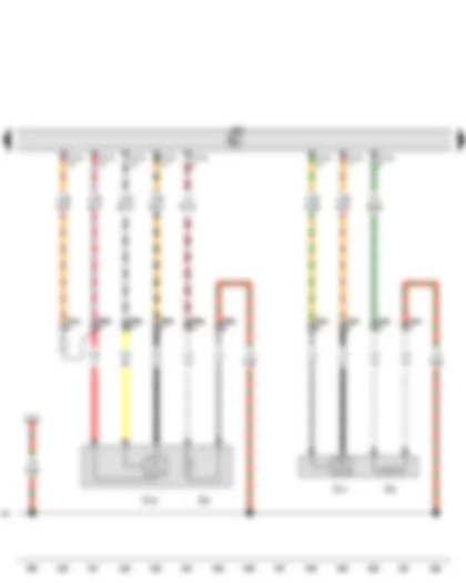 Wiring Diagram  VW PHAETON 2008 - Lambda probe 2 - Lambda probe 2 after catalytic converter - Engine control unit