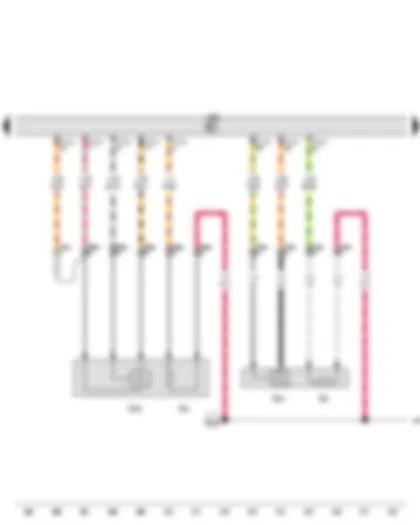 Wiring Diagram  VW PHAETON 2009 - Lambda probe 3 - Lambda probe 3 after catalytic converter - Engine control unit 2