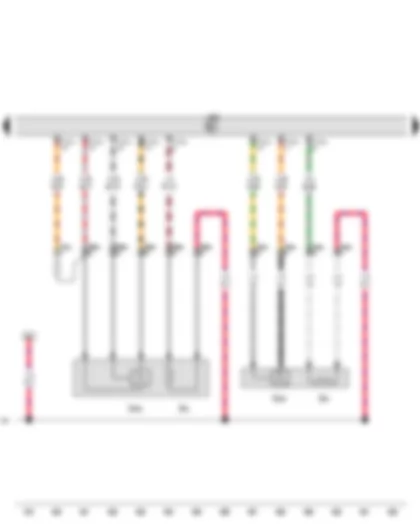 Wiring Diagram  VW PHAETON 2009 - Lambda probe 4 - Lambda probe 4 after catalytic converter - Engine control unit 2