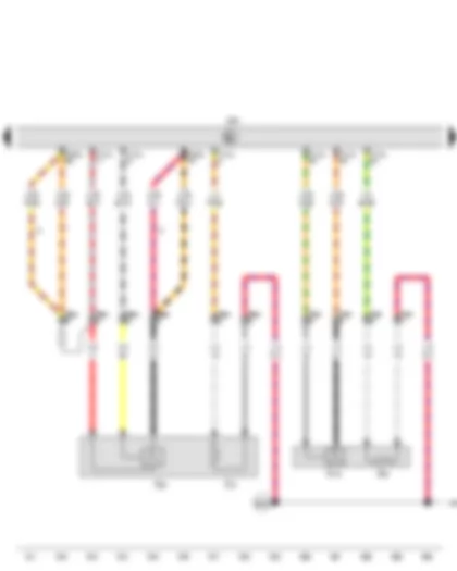 Wiring Diagram  VW PHAETON 2015 - Lambda probe - Lambda probe after catalytic converter - Engine control unit