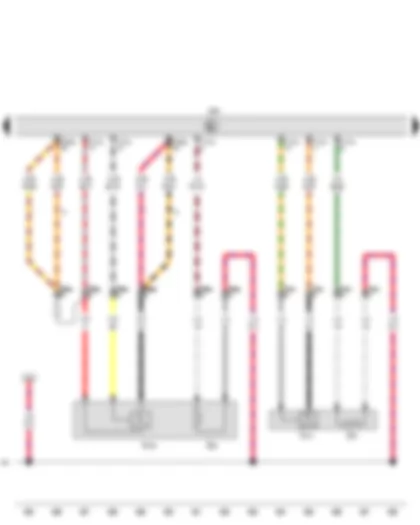 Wiring Diagram  VW PHAETON 2015 - Lambda probe 2 - Lambda probe 2 after catalytic converter - Engine control unit