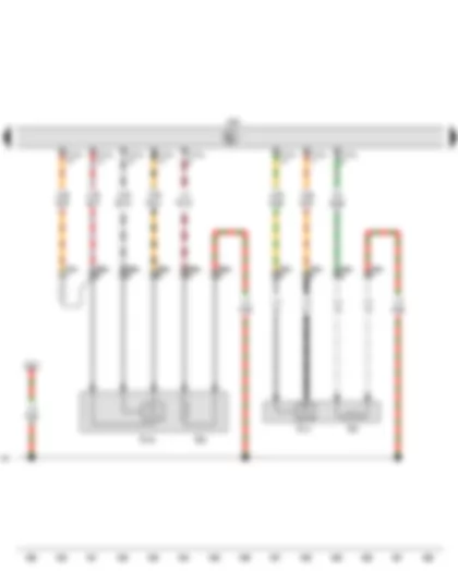 Wiring Diagram  VW PHAETON 2015 - Lambda probe 2 - Lambda probe 2 after catalytic converter - Engine control unit
